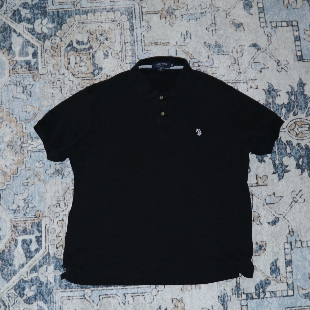 Polo assn black polo shirt, size:XL
